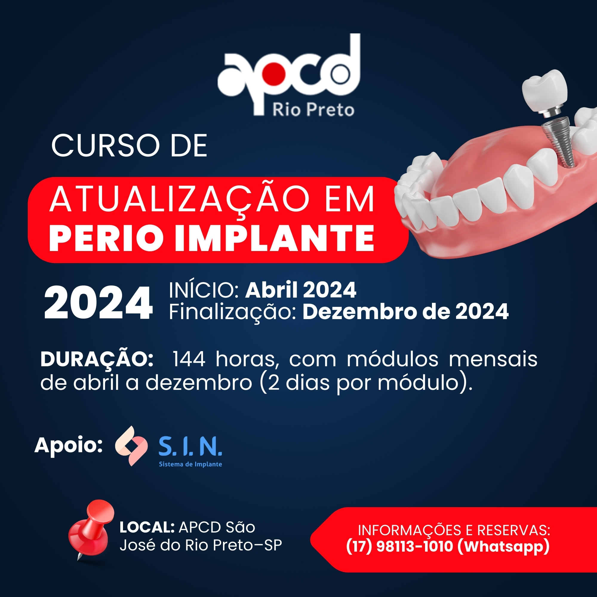 CURSO DE ATUALIZAÇÃO PERIO IMPLANTE – Turma 8